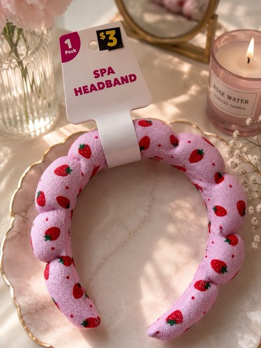 Cerchietto spa rosa fragole - rosa,