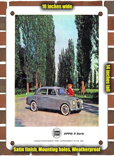Metal sign 1957 lancia - metal,