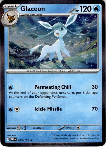 Glaceon holo rare - glaceon,