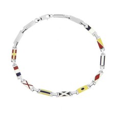 Men's 18k White Gold Flag