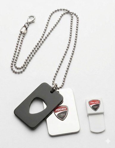 Ducati collana uomo doppia - ducati,