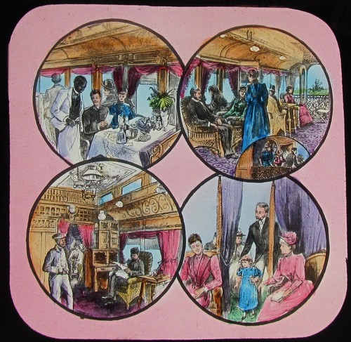Glass magic lantern slide - glass,