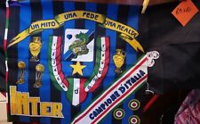 BANDIERA FLAG CALCIO FOOTBALL VINTAGE ANNI 80/90   65X60 ca. INTER