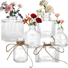 6 Piccoli Vaso Fiori Vetro per