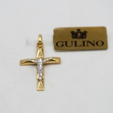 Ciondolo oro giallo e bianco