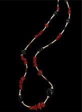 Collana corallo onice argento - collana, -argento