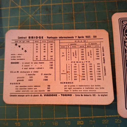 Antiche carte gioco epoca - carte,