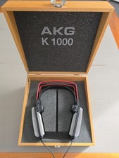 AKG K1000 Cuffie con scatola in legno, aperte, dinamiche circa 100db di pressione sonora