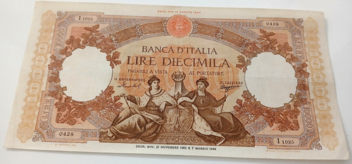 Banconota diecimila 10000 lire - banconota,