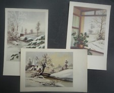 3 MERRY CHRISTMAS POSTCARDS -
