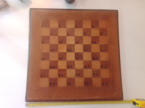 Antica scacchiera legno - scacchiera, in