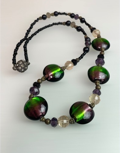 Collana vintage vetro - vintage,