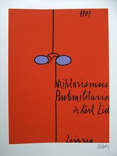 VALERIO ADAMI - SERIGRAFIA A COLORI - AUTOGRAFATA, timbro a secco 