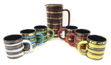 Servizio Birra da 7 in Ceramica 6 Boccali 1 Brocca