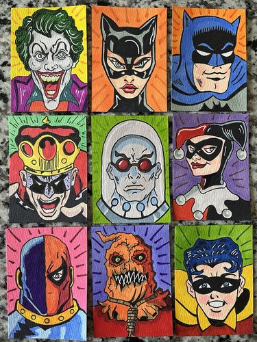 Batman villain lotto carte - lotto, 9