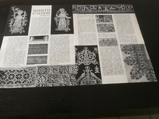 1935 MERLETTI ITALIANI ARTIGIANATO ANTICO  COLLETTO DI VESTITI REALI TECNICA