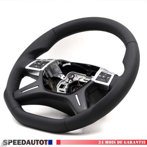 Volante appiattito pelle - in,
