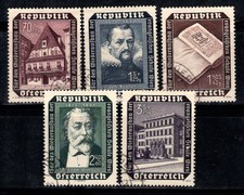 Austria 1953 Michel 989-993 Timbrato 100% Scuola Evangelica