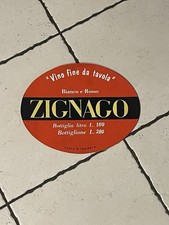 Insegna Tabella VINO ZIGNAGO