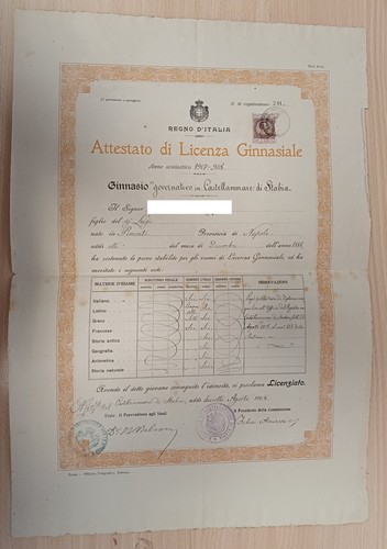 Diploma regno italia - diploma,