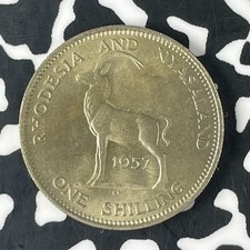 Lotto 1 scellino 1957 Rhodesia