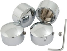 COPRI BULLONI TESTATE COVER CROMATE HARLEY DAVIDSON SOFTAIL SPORTSTER XL DYNA FX