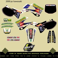 Kit Kawasaki 2000 Kx125 Splitfire Kawasaki Evo Mx VMX grafica di fabbrica