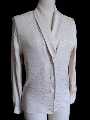 Camicetta jacquard seta - , avorio