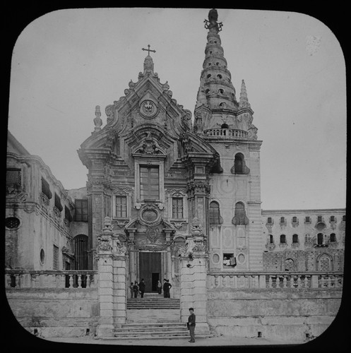 Antique magic lantern slide - lantern,