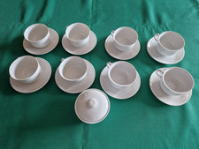 Mulino Bianco - Set di 8 Tazze Rondini con Zuccheriera - Ceramica