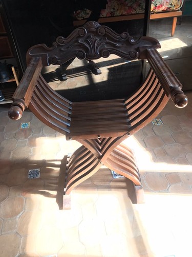 Poltrona savonarola legno - poltrona,