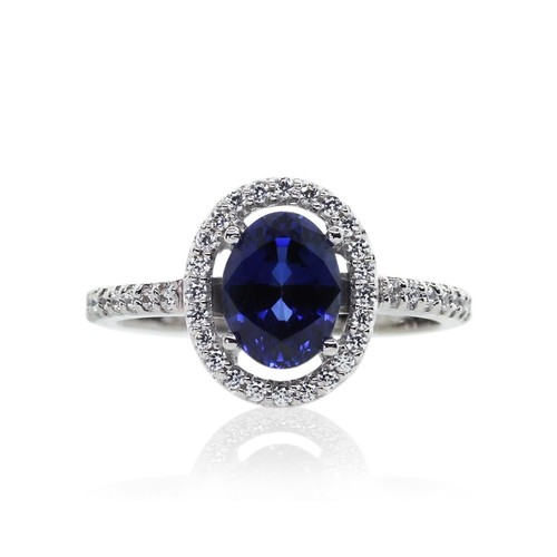 Anello ovale con bordi - , in