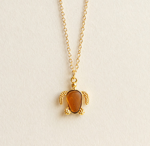 Collana tartaruga ambra
