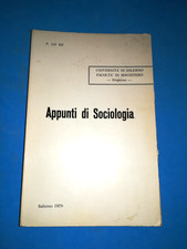 APPUNTI DI SOCIOLOGIA