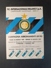 Volantino Campagna Abbonamenti INTER 1989/90