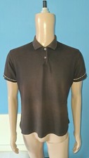 BURBERRY GOLF POLO UOMO MANICA CORTA COLOR TESTA DI MORO TAGLIA L 100% COTONE