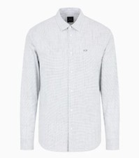 Camicia Uomo Armani Exchange AX Logo Moda 3DZC38 61AR Grigio