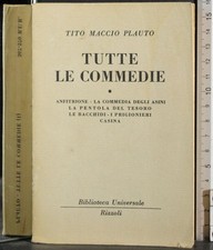 BUR. TUTTE LE COMMEDIE 1. TITO MACCIO PLAUTO. RIZZOLI.