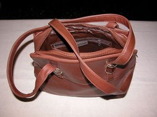 Borsa a tracolla usata in pelle marrone NARDINI Milano