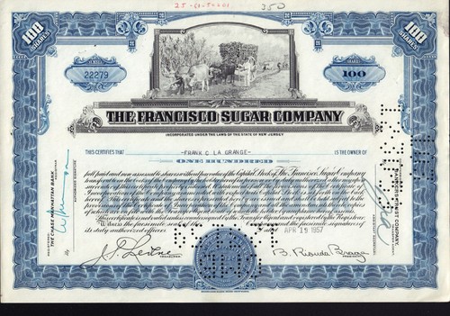 The francisco sugar 1957 - the,