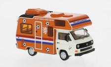 Brekina 33979 H0 1:87 VW T3 Camper 1983 arancione calcio tifoso NUOVO IMBALLO ORIGINALE
