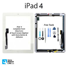 Nuovo IPAD 4 Completo Anteriore Vetro/Digitalizzatore Touch Screen Con Bianco