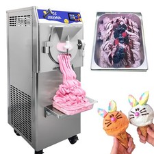 Wixkix Macchina Gelatiera Dura Commerciale 60L/H Lotto Congelatore con Spruzzatore