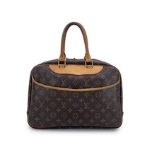Autentica borsa da viaggio Louis Vuitton vintage marrone monogramma tela Deauville