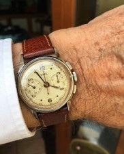 EBEL cronografo, calibro LEMANIA 27 ruota colonna (column wheel). Anni ‘50.