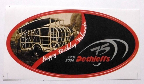 Werbe aufkleber dethleffs - dethleffs, 75