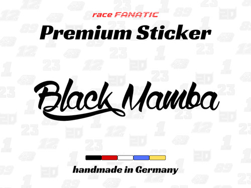 Adesivo black mamba scritta - black,