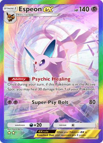 Digital card espeon rainbow - [digital, card]