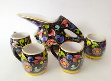 ♥ SERVIZIO DA TAVOLA CERAMICA x 4 PERSONE VINTAGE CAMA DERUTA DESIGN ACQUA VINO