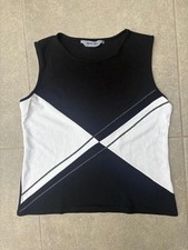 canotta vintage in maglia nera